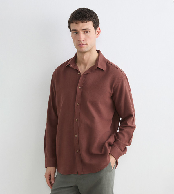 Solid Long Sleeves Regular Fit Shirt