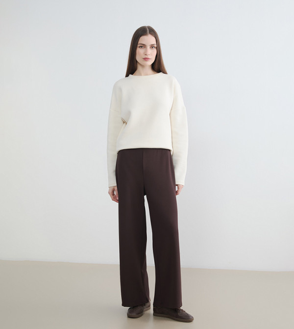 Solid Wide Leg Trousers