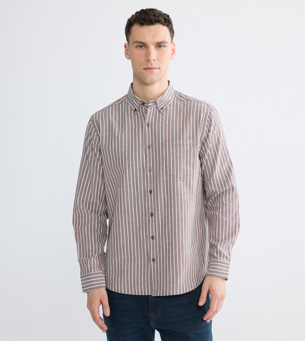 Striped Long Sleeves Oxford Shirt