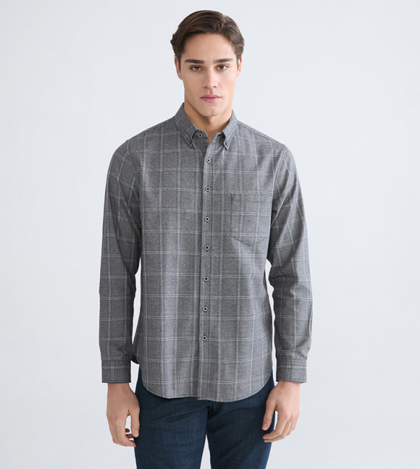 Plaid Long Sleeves Casual Shirt