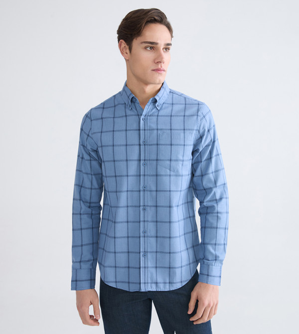 Plaid Long Sleeves Regular Fit Shirt