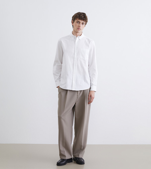 Long Sleeves Regular Fit Oxford Shirt