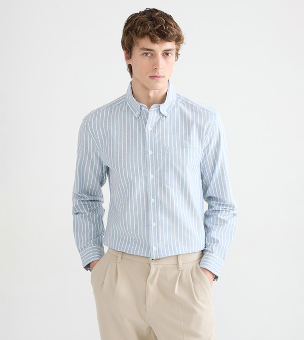 Striped Long Sleeves Oxford Shirt