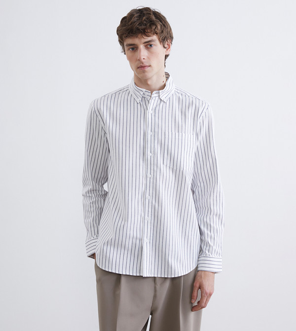 Striped Long Sleeves Oxford Shirt