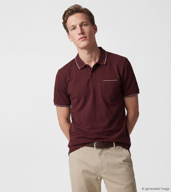 Contrast Tipping Pique Polo T-Shirt