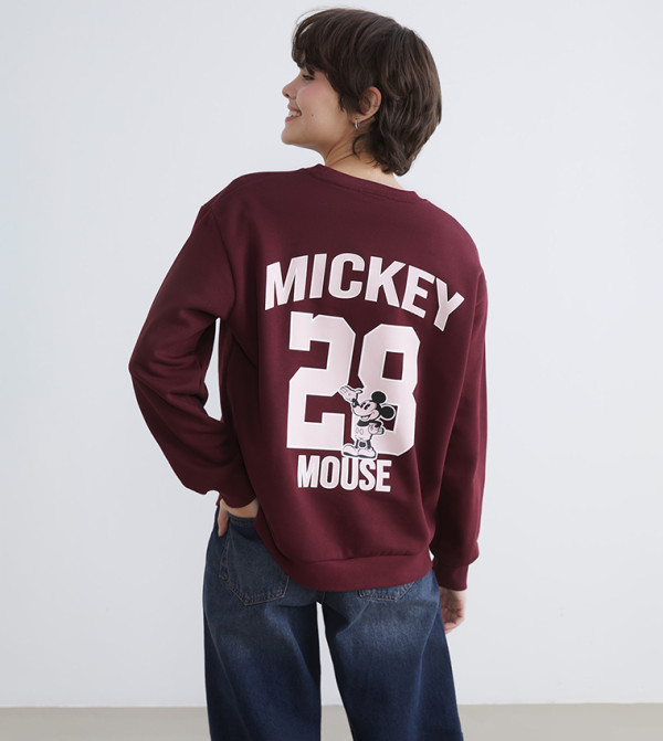 سويتشيرت أوفرسايز بطبعة