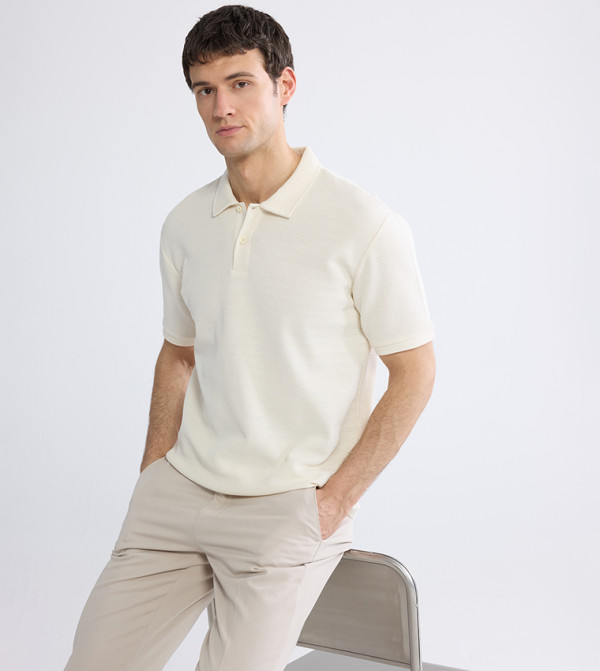 Knitted Short Sleeves Polo T-Shirt