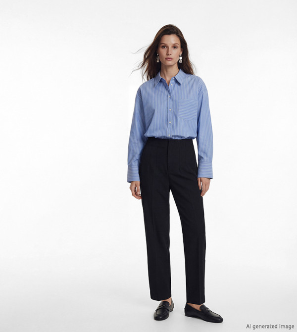 Solid Slim Fit Trousers