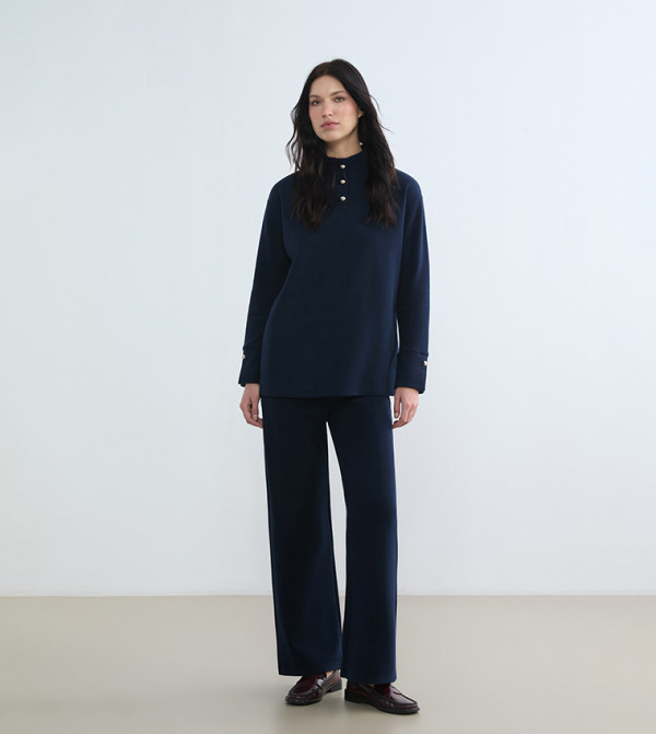 Elastic Waist Wide Leg Sweatpants