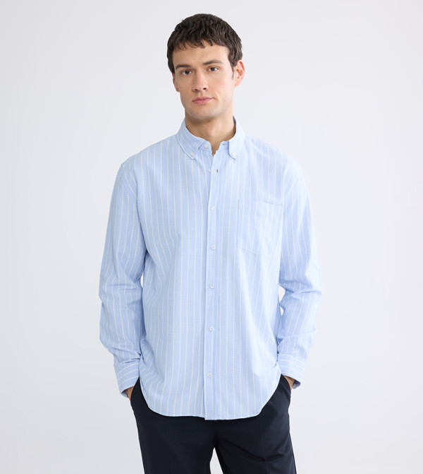 Striped Long Sleeves Oxford Shirt