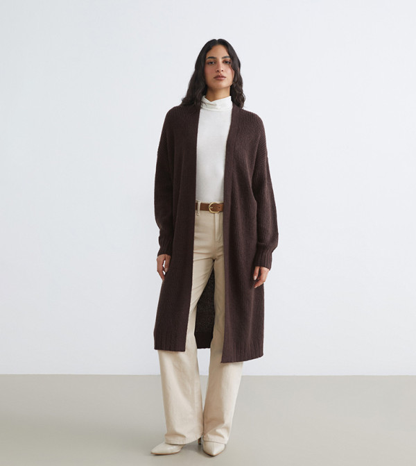 Shawl Collar Oversized Knitted Cardigan
