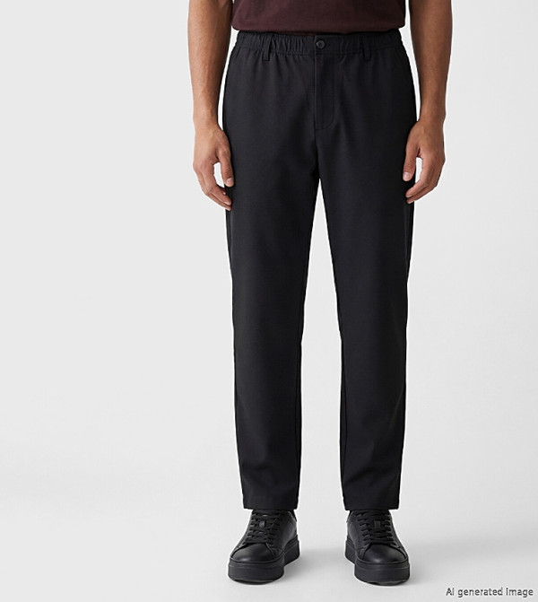 Solid Regular Fit Trousers