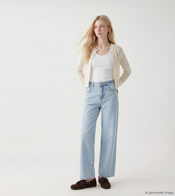 Washed Straight Fit Jeans