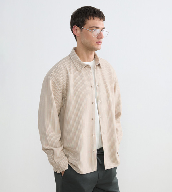 Textured Long Sleeves Shirt