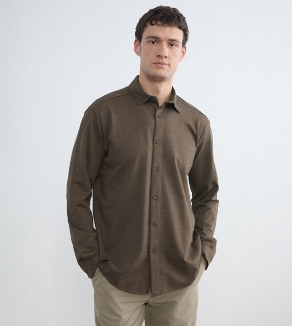 Textured Long Sleeves Shirt