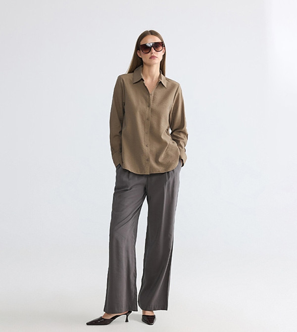 Elastic Waist Modal Blend Trousers