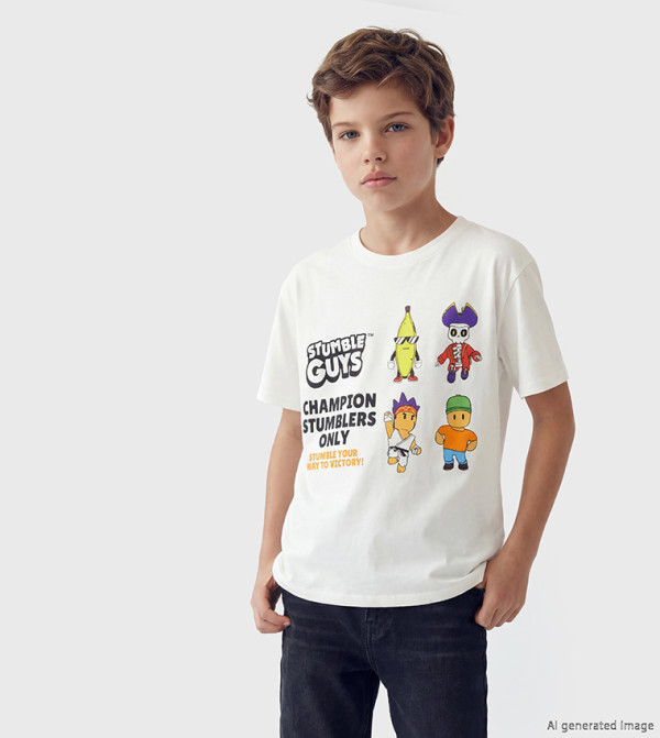 Stumble Guys Printed Short Sleeves T-Shirt