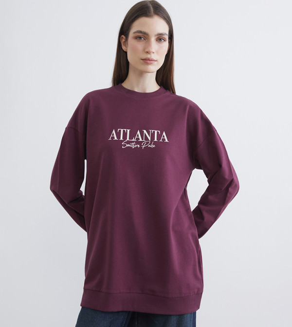 Atlanta Print Tunic Sweatshirt