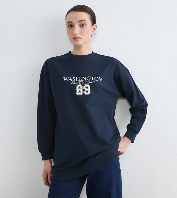 Atlanta Print Tunic Sweatshirt