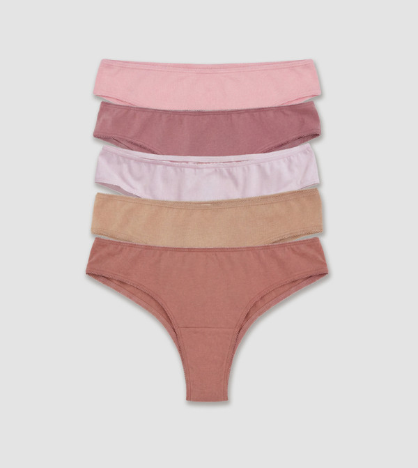 Pack of 5 Solid Brazilian Briefs