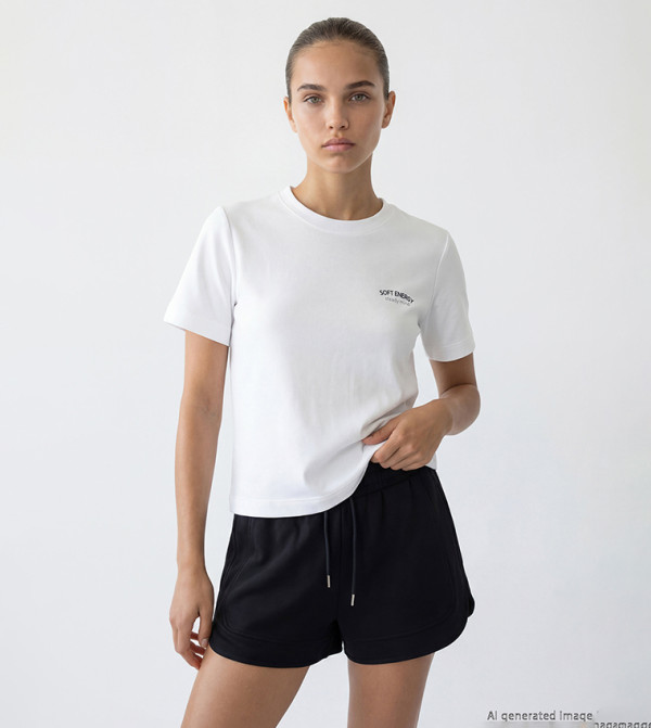Typography Print Crew Neck Short Sleeves T-Shirt