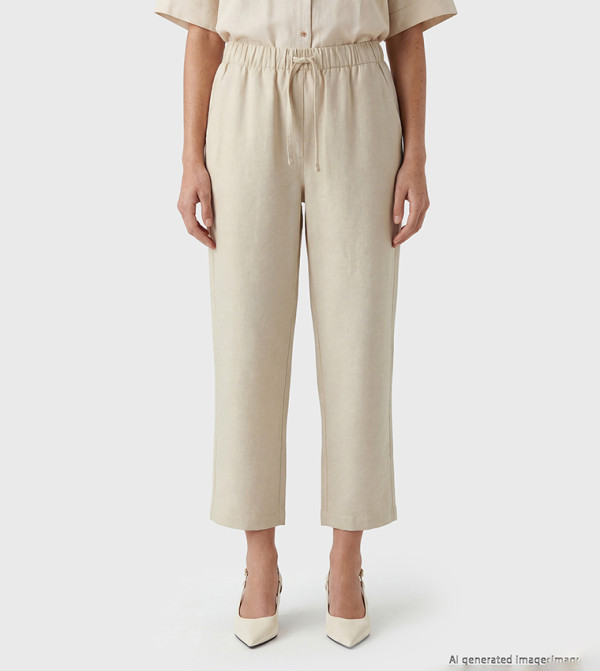 Drawstring Waist Casual Pants