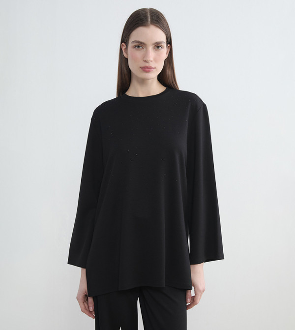 Embellished Soft Touch Oversized Sweatshirt Tunic