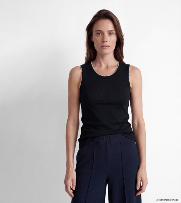 Solid Crew Neck Tank Top