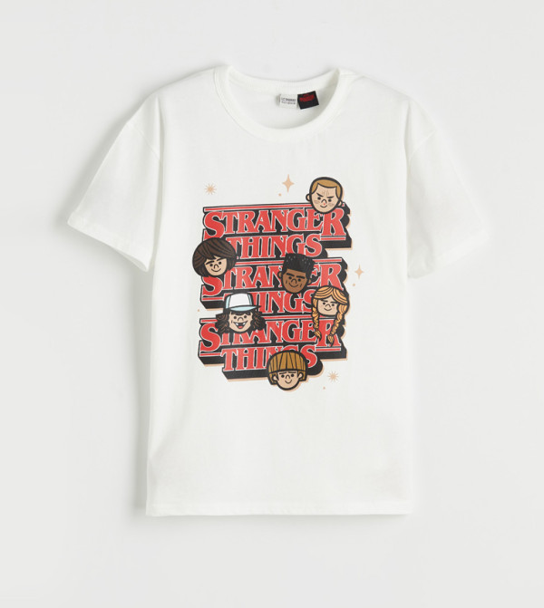 Stranger Things Printed Crew Neck Short Sleeves T-Shirt