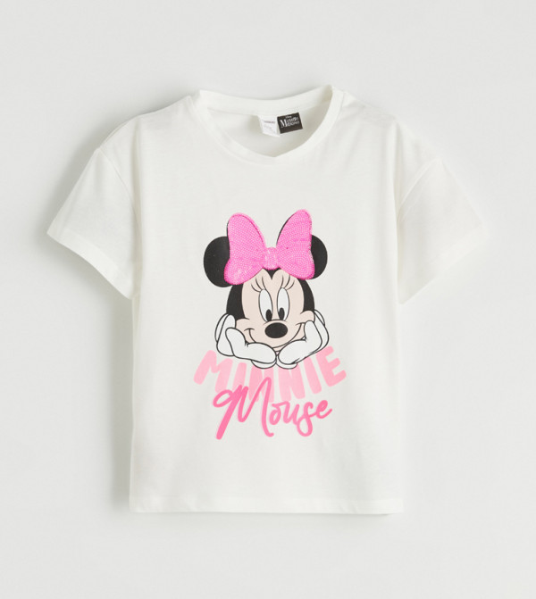 Minnie Mouse Printed Short Sleeves T-Shirt