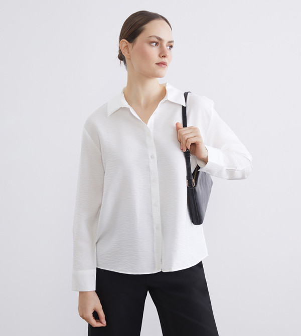 Textured Long Sleeves Shirt