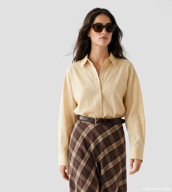 Textured Long Sleeves Oversized Shirt