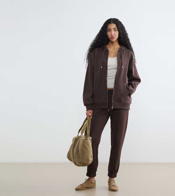 Solid Drawstring Waist Joggers