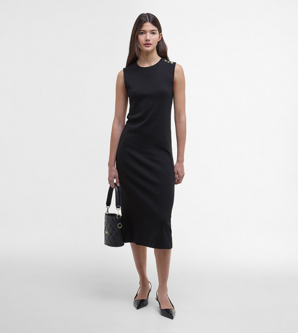 HADFIELD Crew Neck Sleeveless Midi Dress