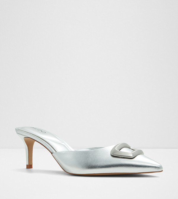 LOUISETTE Metal Accent Heeled Mules