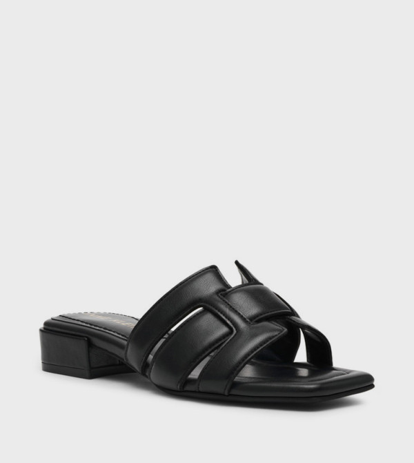 LOYAL Textured Open Toe Heeled Sandals