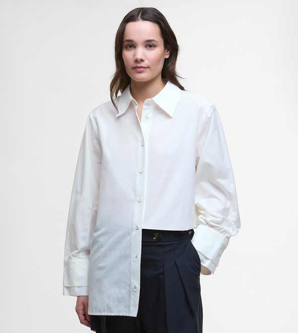 EVETTE Solid Relaxed Fit Shirt