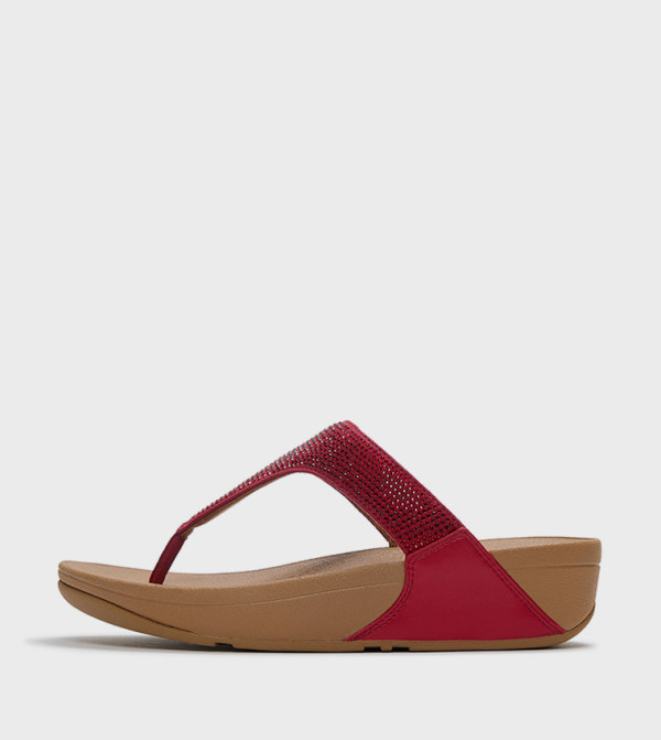 LULU Crystal Embellished Wedge Sandals