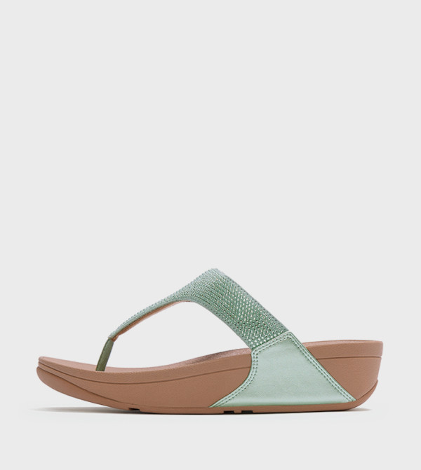 LULU Crystal Embellished Wedge Sandals