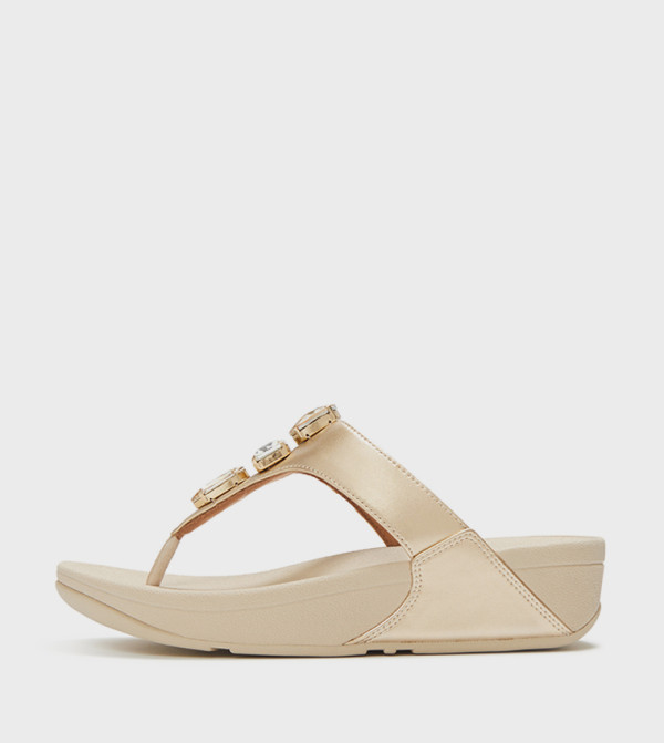 LULU Ultra Jewel Metallic Wedge Sandals