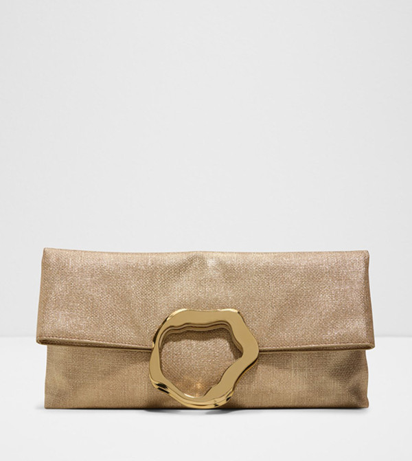 LUSTRABAG Metallic Flap Clutch