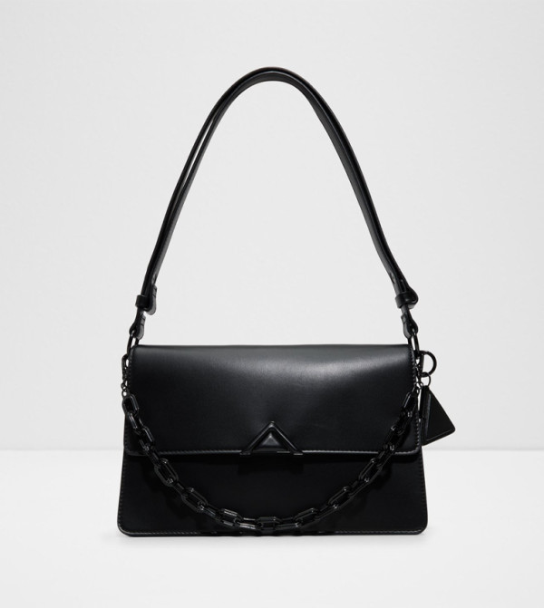 LUXEBAG Solid Chain Detail Shoulder Bag