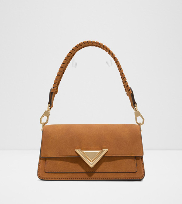 LUXEHANDLE Textured Flap Shoulder Bag