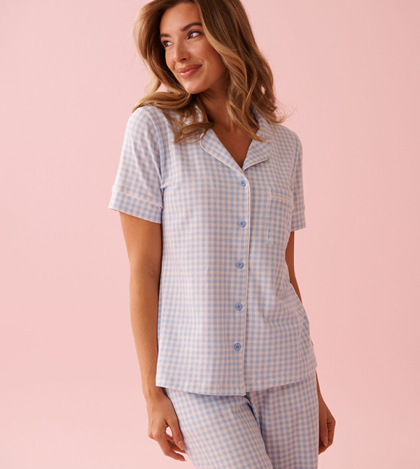 Cotton Short Sleeves Button-Down Shirt