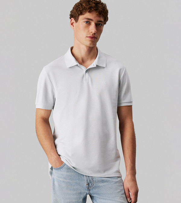 Logo Embroidered Pique Polo T-Shirt
