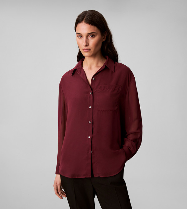 Solid Roll-Up Sleeves Shirt