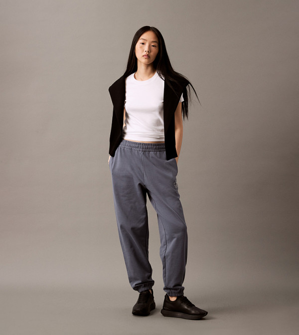 Logo Printed Elastic Waist Joggers