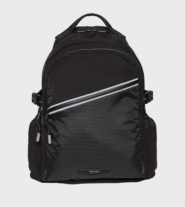 Checkered Zip Closure Backpack