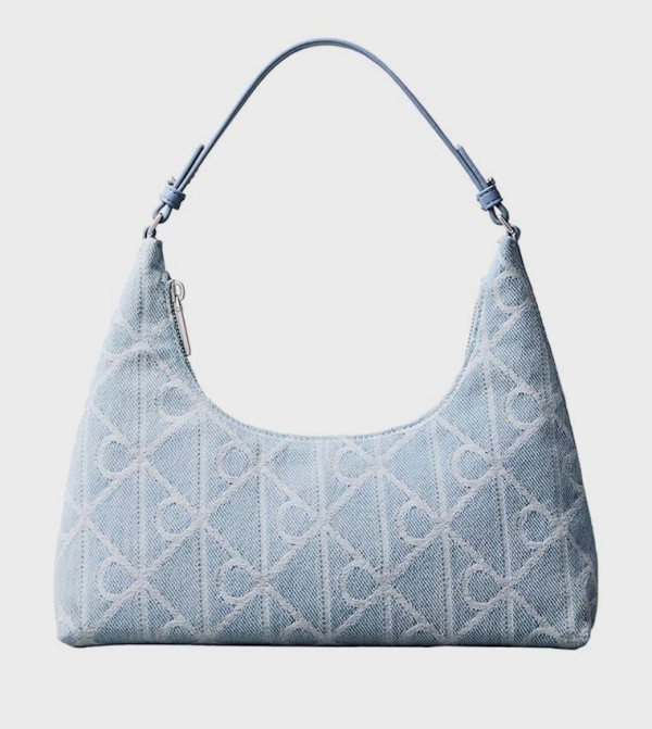 Monogram Denim Shoulder Bag