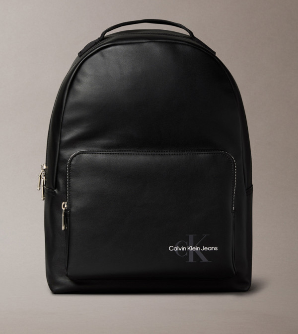 Monogram Printed Front Pocket Backpack